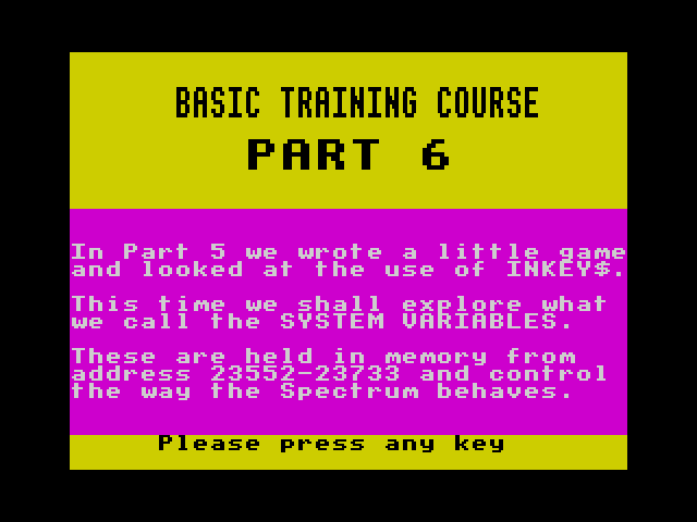 Basic Training Course Part 6 image, screenshot or loading screen
