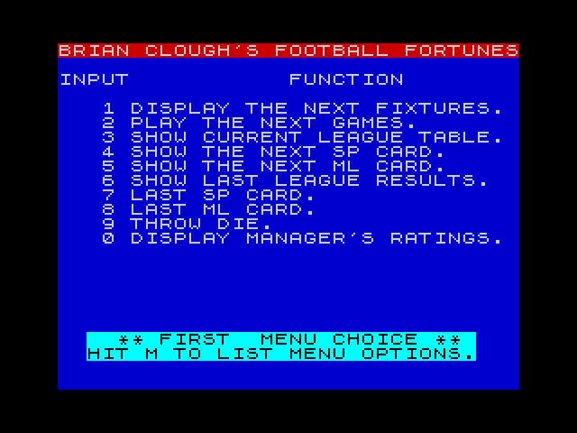 Brian Clough's Football Fortunes image, screenshot or loading screen
