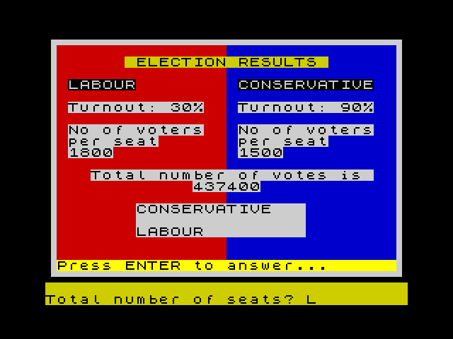 Election image, screenshot or loading screen