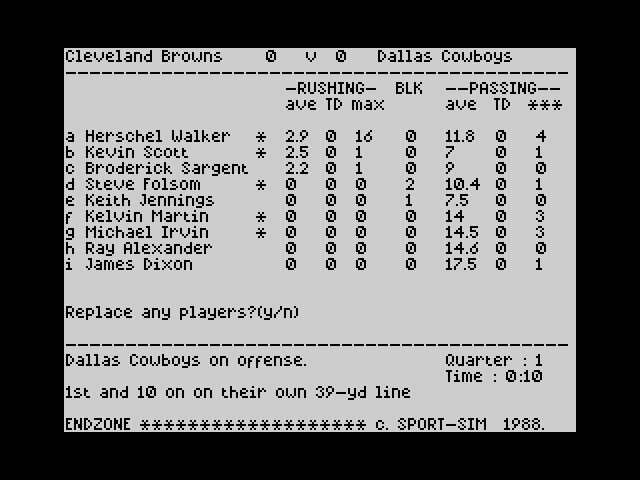 Endzone - 89e Rosters image, screenshot or loading screen