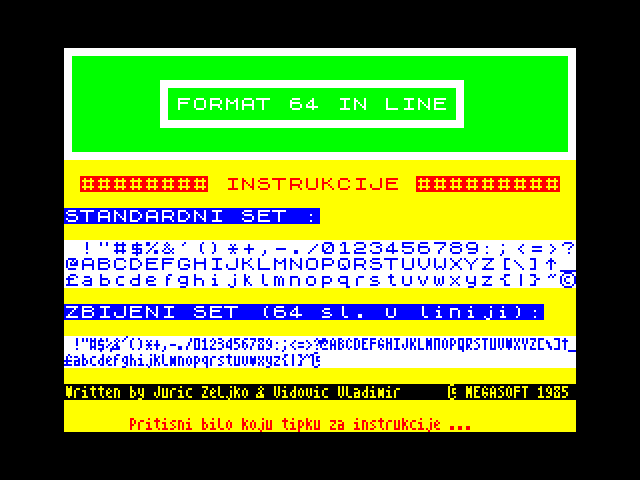Format 64 in Line image, screenshot or loading screen