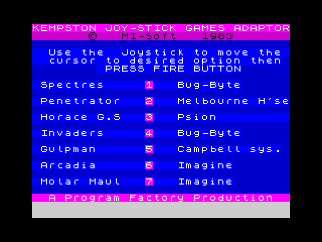 Joystick Adaptor Tape 1 image, screenshot or loading screen