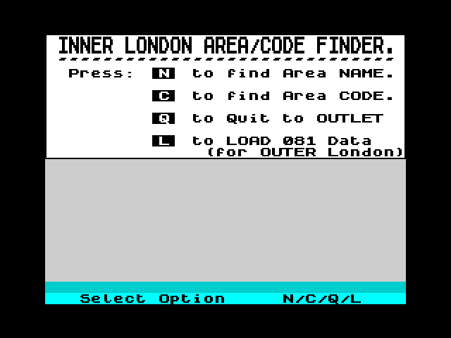London Area and Code Finder image, screenshot or loading screen