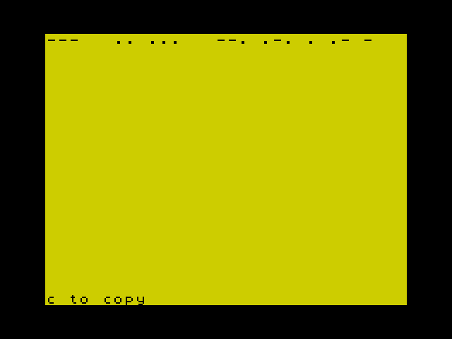 Morse image, screenshot or loading screen