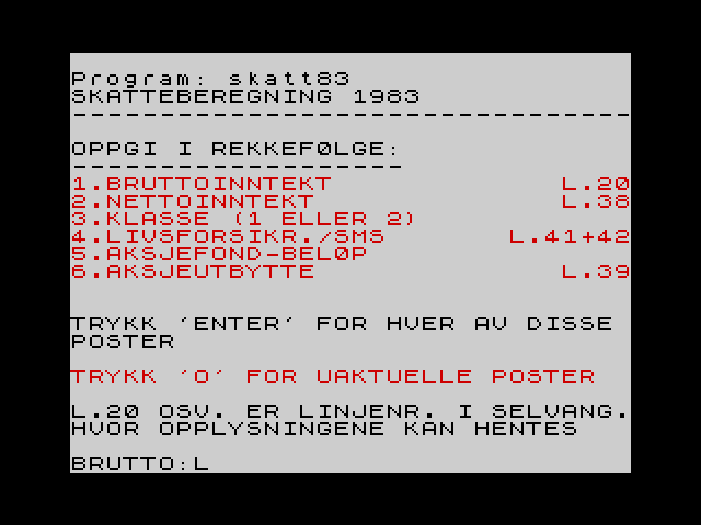 Skatteberegning 1983-1984 image, screenshot or loading screen