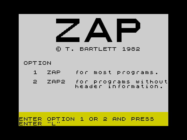 Spectrum ZAP 2 image, screenshot or loading screen