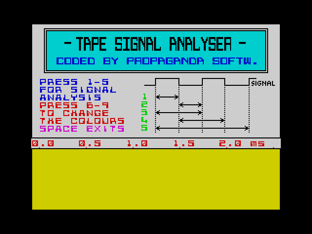 Tape Signal Analyser image, screenshot or loading screen