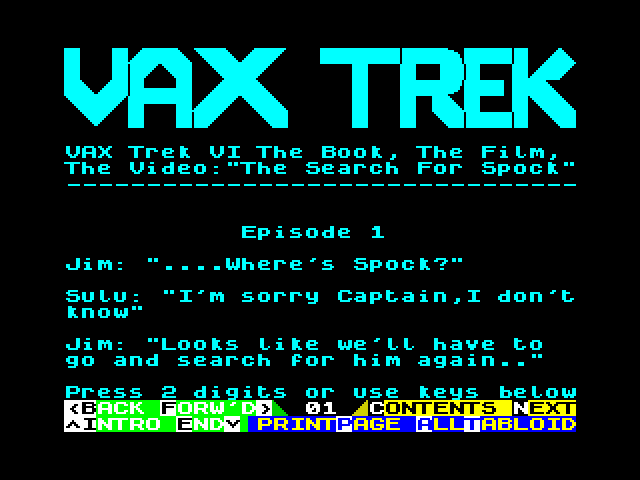 Vax Trek VI The Book, The Film, The Video: 