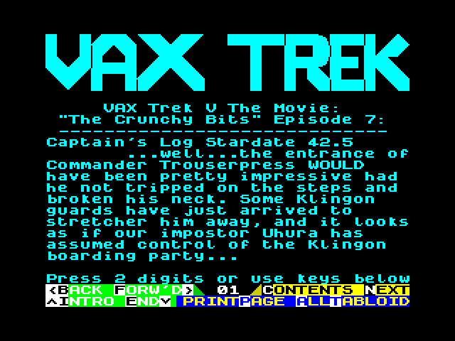 Vax Trek V The Movie: The Crunchy Bits Episode 7 image, screenshot or loading screen