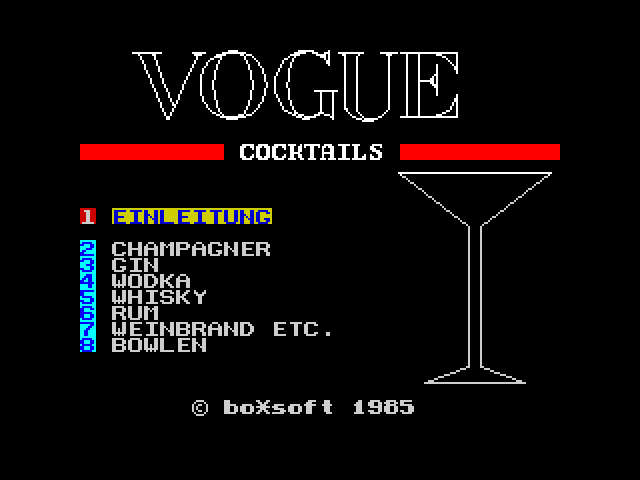 Vogue Cocktails image, screenshot or loading screen