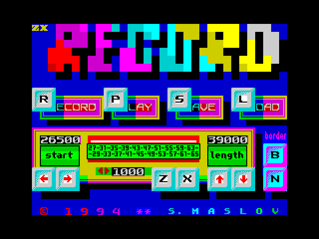 ZX Record image, screenshot or loading screen