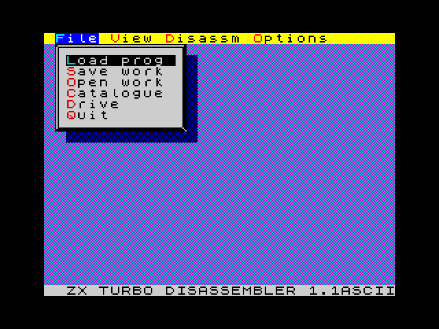 ZX Turbo Disassembler image, screenshot or loading screen