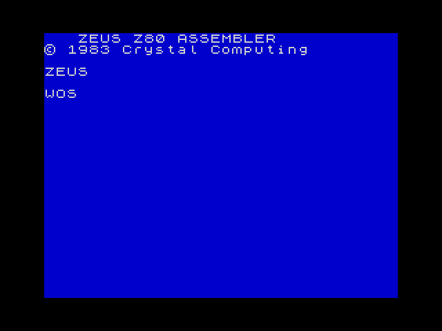 Zeus Assembler image, screenshot or loading screen