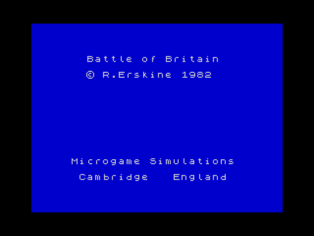 Battle of Britain image, screenshot or loading screen
