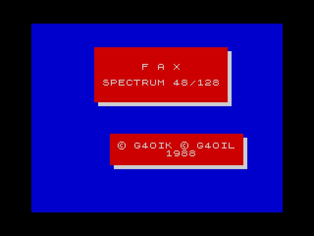 Fax for Your Spectrum image, screenshot or loading screen