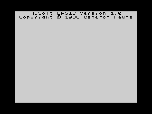 HiSoft BASIC image, screenshot or loading screen