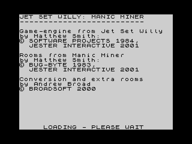 [MOD] Jet Set Willy: Manic Miner image, screenshot or loading screen