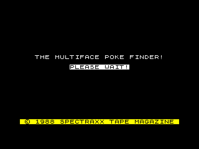 Multiface POKE Finder image, screenshot or loading screen