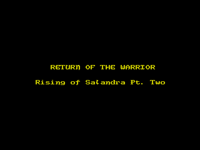 Return of the Warrior image, screenshot or loading screen