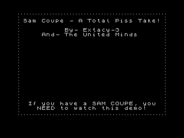 Sam Coupé - A Total Piss Take image, screenshot or loading screen