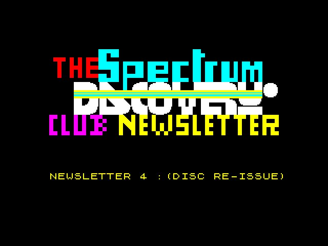Spectrum Discovery Club Newsletter 04 image, screenshot or loading screen
