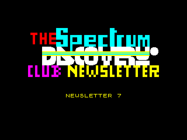 Spectrum Discovery Club Newsletter 07 image, screenshot or loading screen