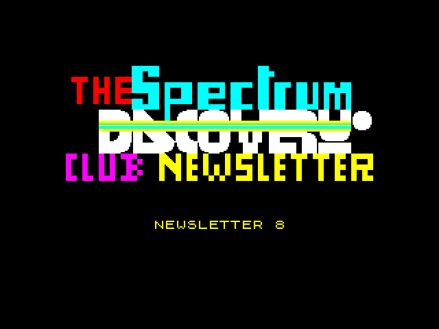 Spectrum Discovery Club Newsletter 08 image, screenshot or loading screen