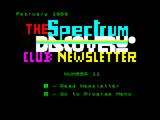 Spectrum Discovery Club Newsletter 11 image, screenshot or loading screen