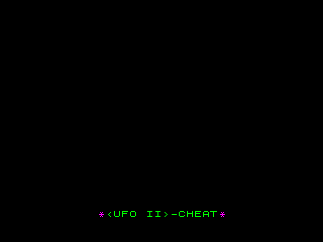 UFO II Cheat image, screenshot or loading screen