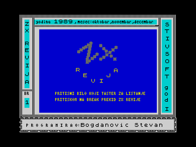 ZX Revija issue 1 image, screenshot or loading screen