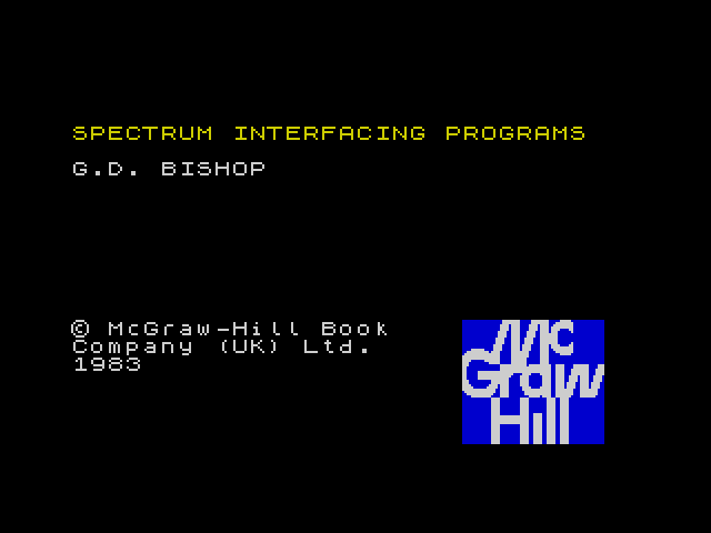 ZX Spectrum Interfacing Programs image, screenshot or loading screen