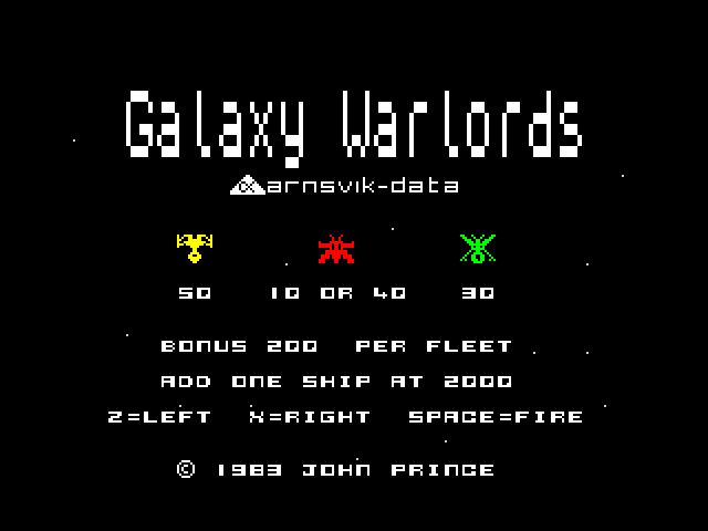 Galaxy Warlords + Squirmy Wormy image, screenshot or loading screen