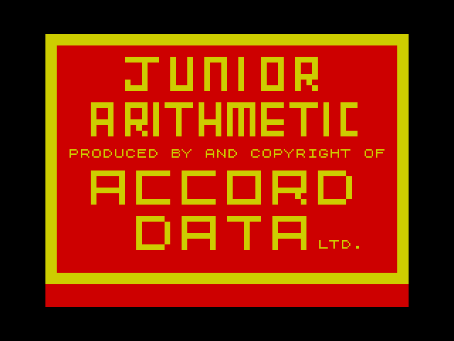 Junior Arithmetic image, screenshot or loading screen