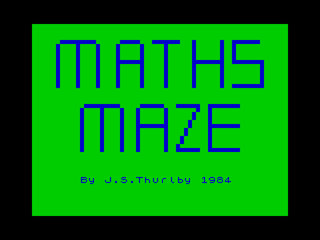 Maths Maze image, screenshot or loading screen