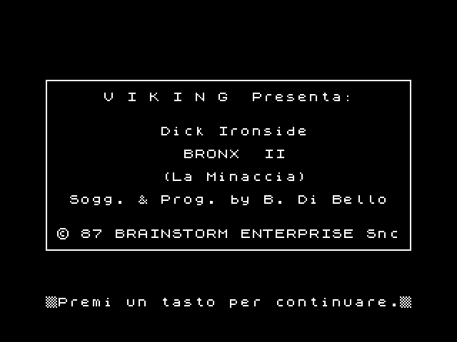 Dick Ironside: Bronx II: La Minaccia image, screenshot or loading screen