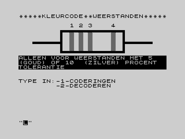 Kleurcode Weerstanden image, screenshot or loading screen