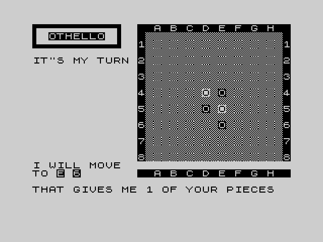 ZX81 Othello image, screenshot or loading screen