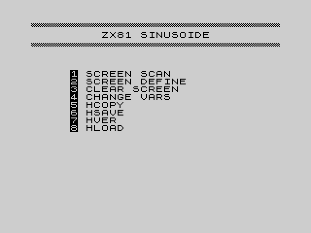 ZX81 Sinusoide image, screenshot or loading screen