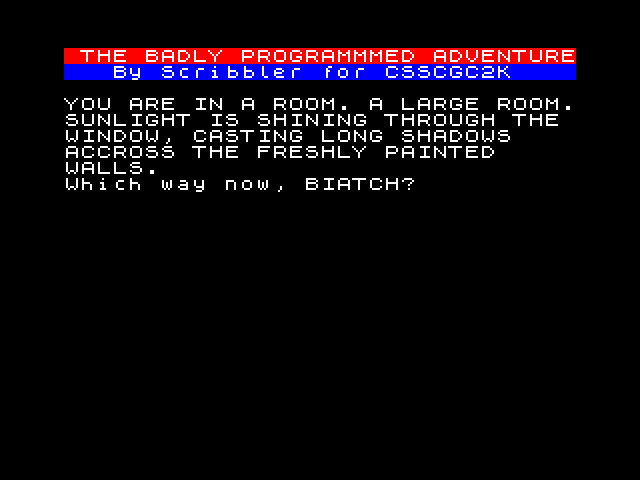 [CSSCGC] The Badly Programmed Adventure image, screenshot or loading screen