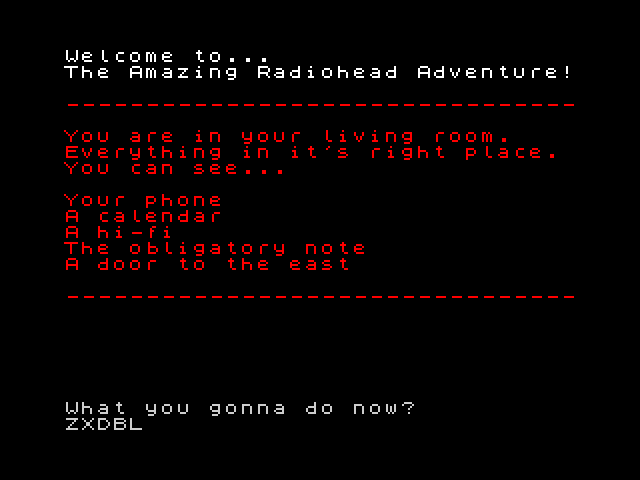 The Amazing Unofficial Radiohead Adventure image, screenshot or loading screen