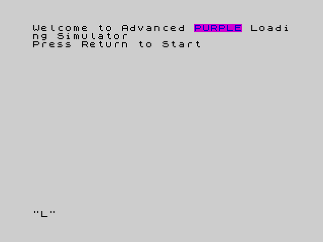 Advanced PURPLE Loading Simulator image, screenshot or loading screen