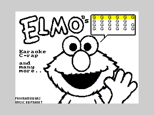 [CSSCGC] Elmo's Karaoke C-rap (and Many More) image, screenshot or loading screen