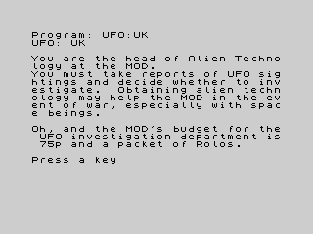 UFO - UK image, screenshot or loading screen