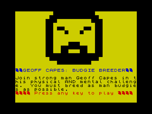 [CSSCGC] Geoff Capes - Budgie Breeder image, screenshot or loading screen