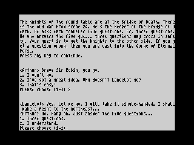 [CSSCGC] Monty Python's Bridge of Death image, screenshot or loading screen