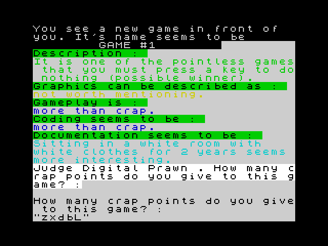 Crap Games Competition - The Adventure 4011 image, screenshot or loading screen