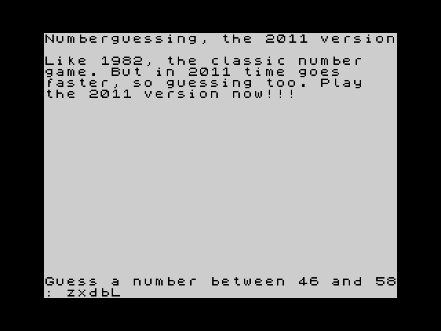 Numberguessing, the 2011 Edition image, screenshot or loading screen