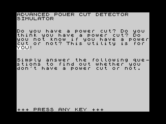 Advanced Power Cut Detector Simulator image, screenshot or loading screen