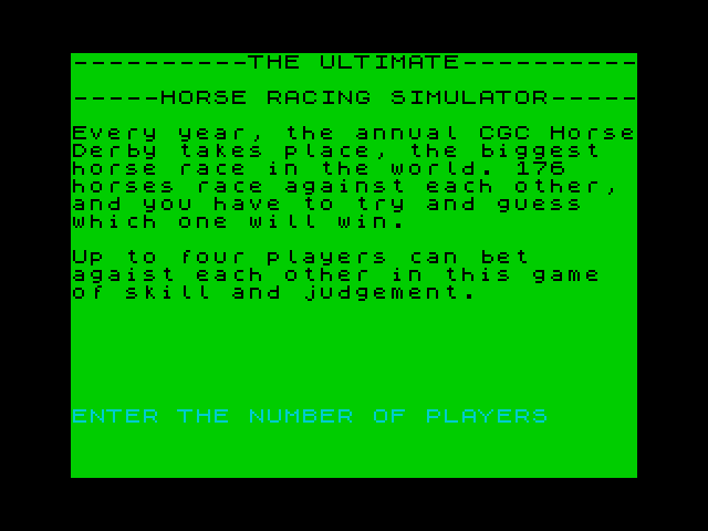 [CSSCGC] Ultimate Horse Racing Simulator image, screenshot or loading screen