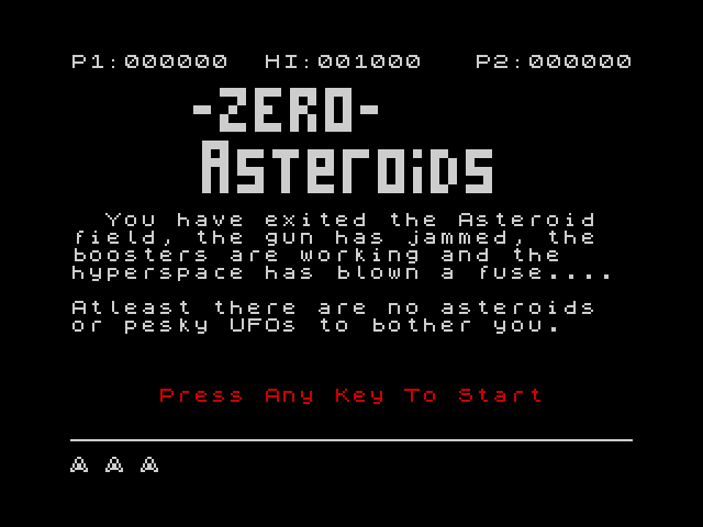 Zero Asteroids image, screenshot or loading screen